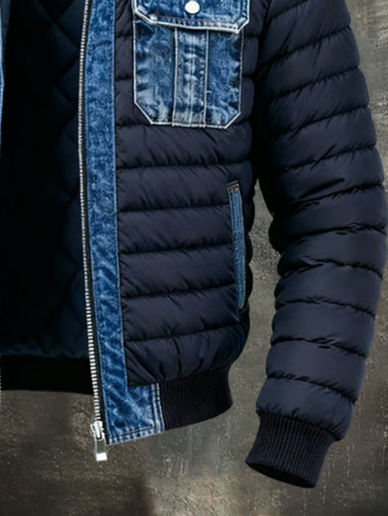 KINGSLEY AND ROW LONDON™ | QUILTED DENIM JACKET WITH HYBRID DESIGN