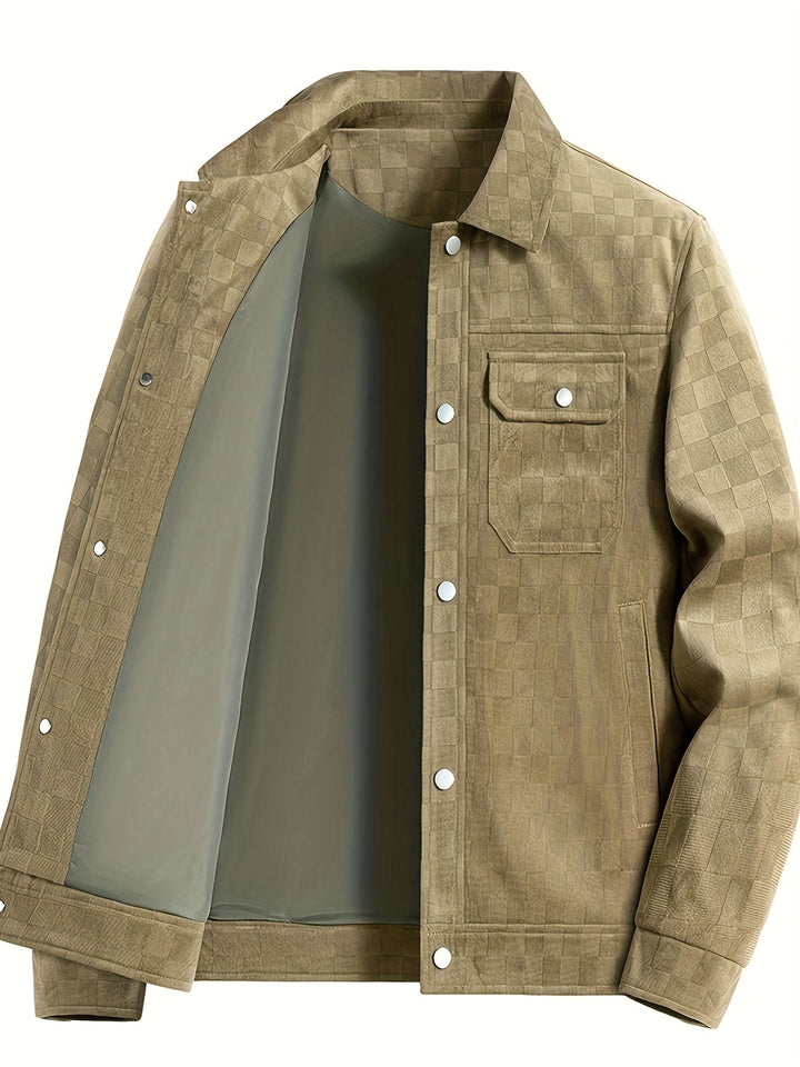CALDERO — Checkered Suede Jacket