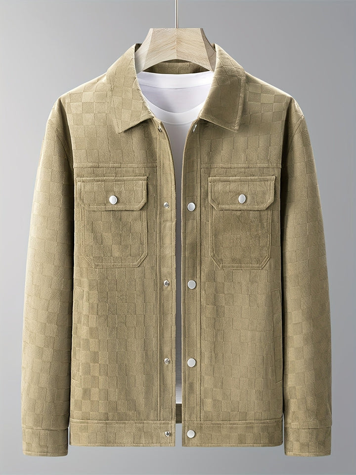 CALDERO — Checkered Suede Jacket