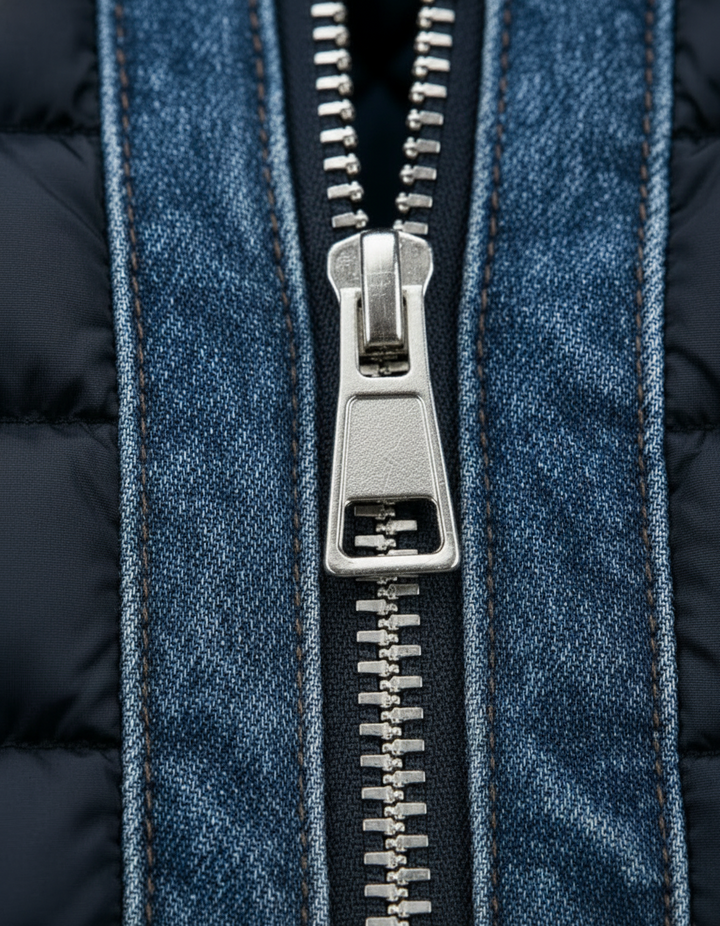 KINGSLEY AND ROW LONDON™ | QUILTED DENIM JACKET WITH HYBRID DESIGN